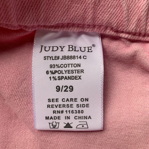 EUC JUDY BLUE LOS ANGELES PINK GARMENT DYED HI-RISE JOGGER JEANS IN SIZE 9/29 - Picture 15 of 15